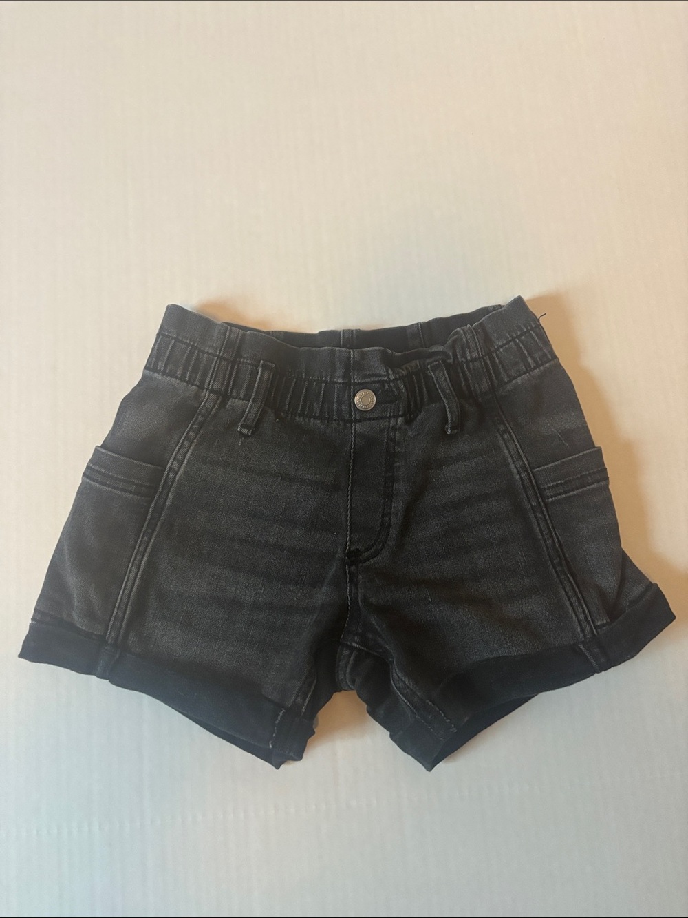 Abercrombie & Fitch Black Denim Girls' Pull-On Shorts